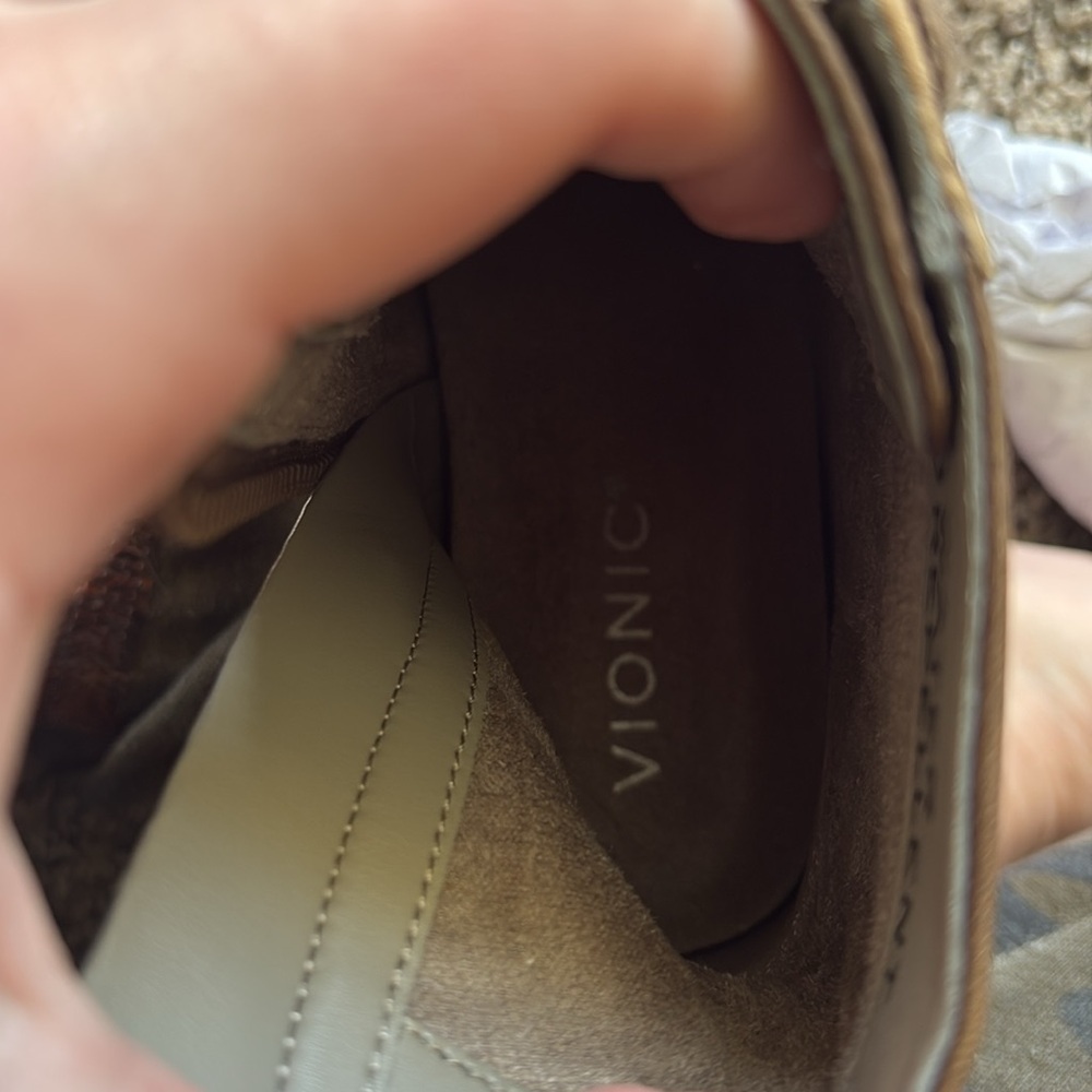 Vionic Chocolate Lace-Up Combat Boots - Picture 10 of 12